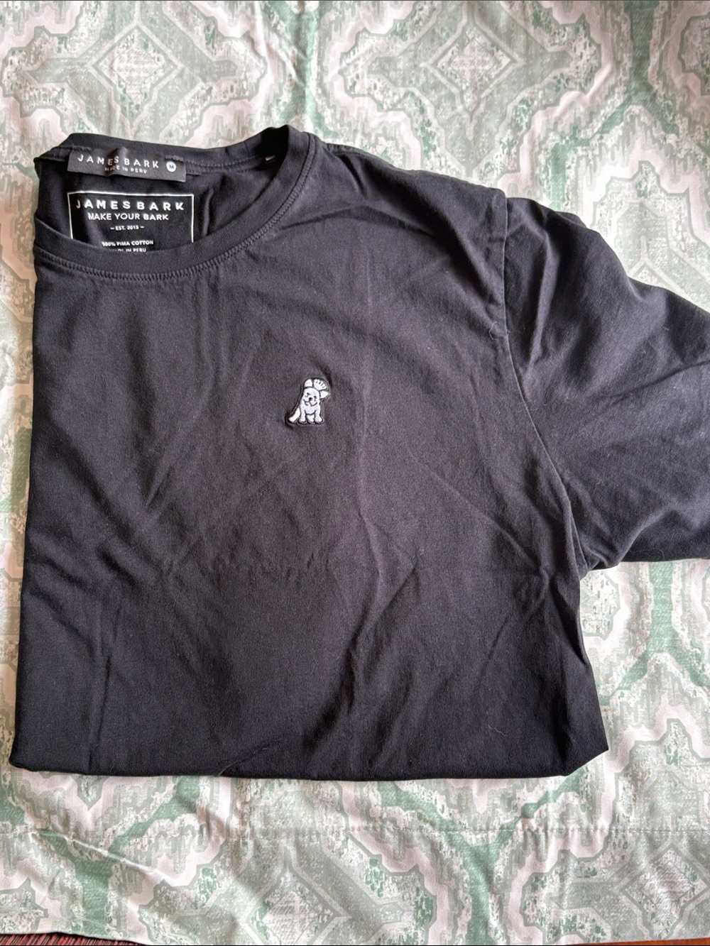 James Bark Men's Black Crewneck T-Shirt
